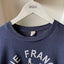 70’s Flock Print French Navy Tee - Small