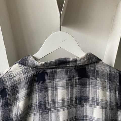 60’s Campus Rayon Blend Flannel Button-Up - XL
