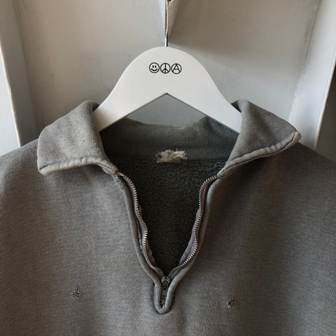 60's Collared Sportswear Sweatshirt - Large
