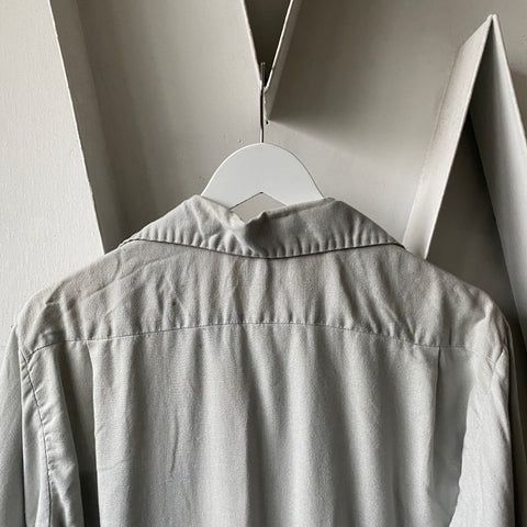 60’s Loop Collar Rayon Button-Up Shirt - Medium