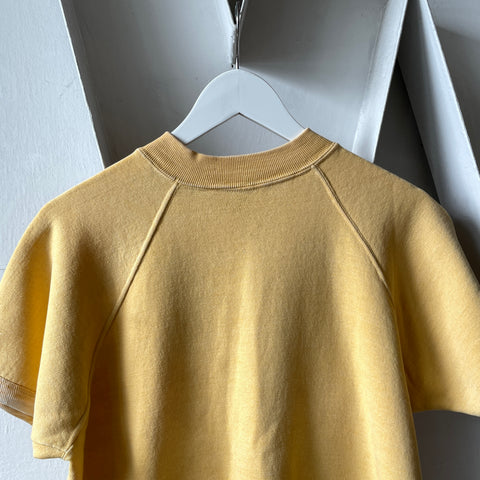 60’s Faded Lemon Short Sleeve Sweatshirt - Medium