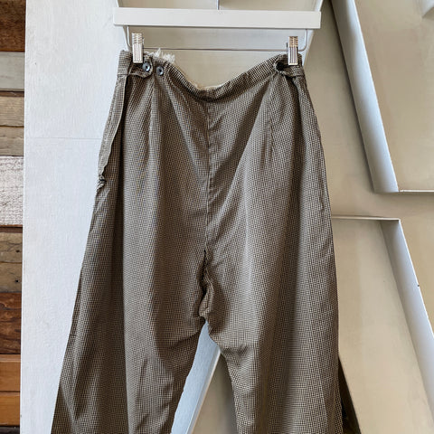 40’s Houndstooth Side Zip Trousers - 28” x 24.5”