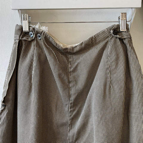 40’s Houndstooth Side Zip Trousers - 28” x 24.5”