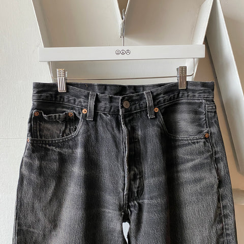 90's Black Levi’s 501 - 31” x 27”