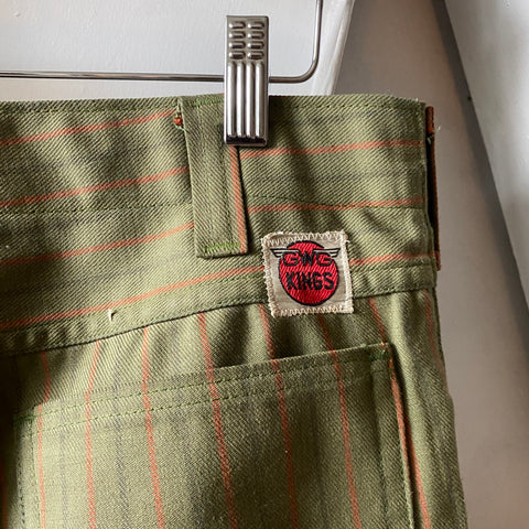60's Striped Flared Trousers - 32” x 30”