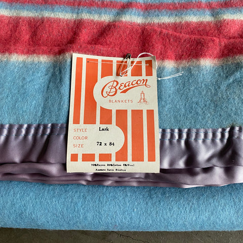 50’s New With Tags Beacon Blanket - 6’ x 7’