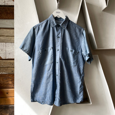 70’s Chambray Work Button-Up - Medium