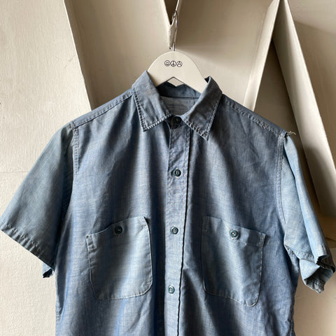 70’s Chambray Work Button-Up - Medium