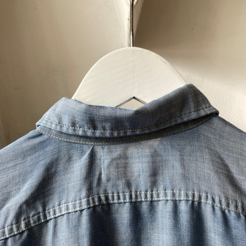 70’s Chambray Work Button-Up - Medium