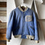 60’s Faded Blue Varsity Jacket - Large