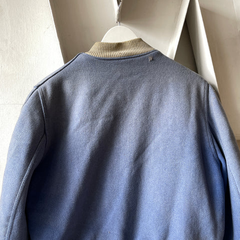 60’s Faded Blue Varsity Jacket - Large