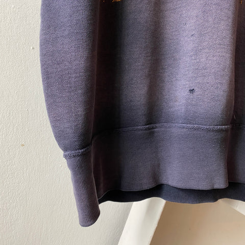 60's Back Print Running Man Sweat - Medium