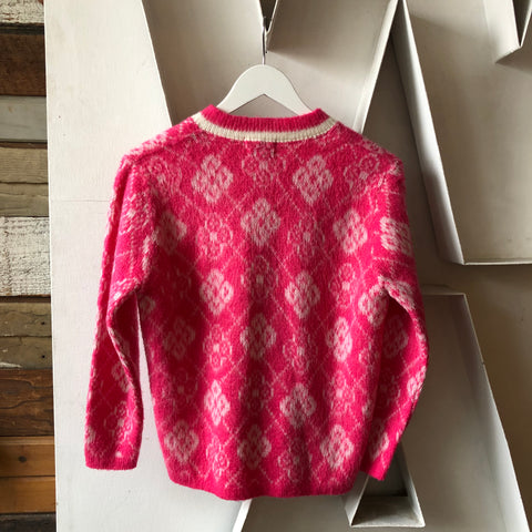 70’s Pink Mohair Sweater - Small