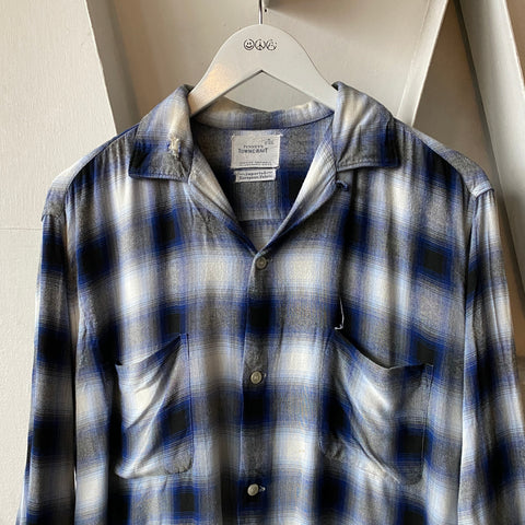 60’s Penney's Rayon Blend Flannel Shirt - Medium