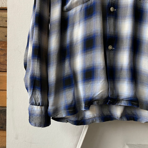 60’s Penney's Rayon Blend Flannel Shirt - Medium