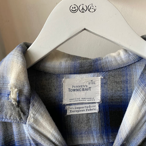 60’s Penney's Rayon Blend Flannel Shirt - Medium