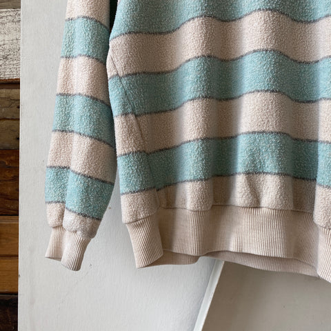 70's Striped Fleece Crewneck - Small