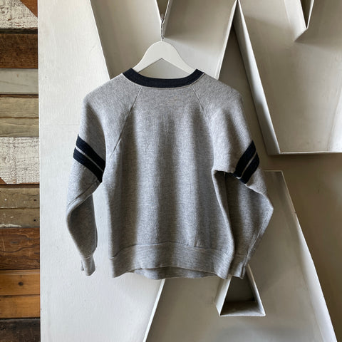 70’s Striped Ringer Crewneck Sweatshirt - Small