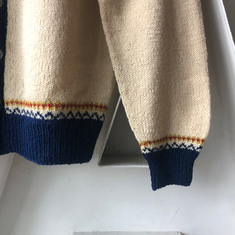60's Patterned Cardigan - M/L