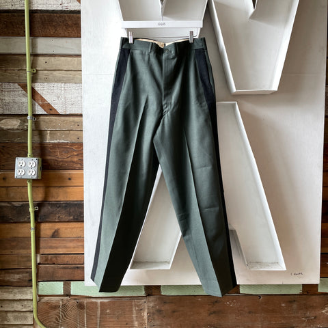 60’s Side Stripe Wool Officer Trousers - 31” x 31”