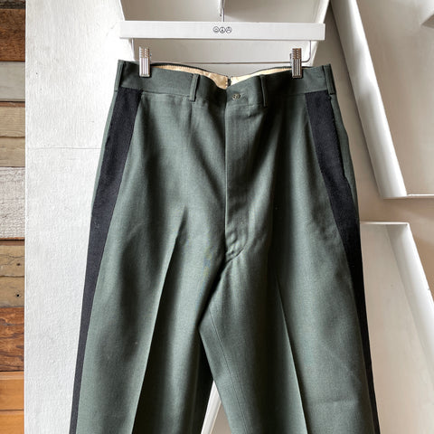 60’s Side Stripe Wool Officer Trousers - 31” x 31”