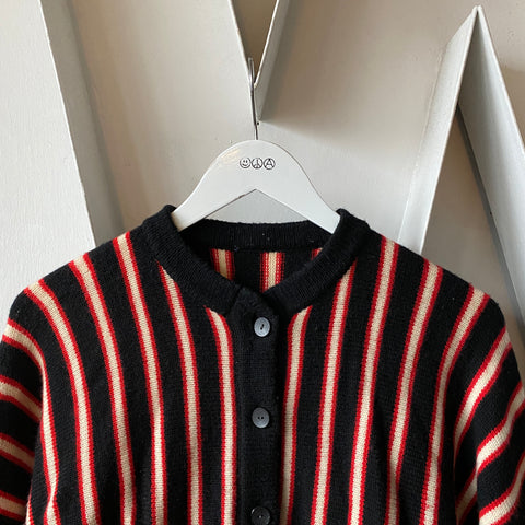 60’s Dolman Sleeve Striped Cardigan - Small