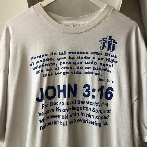 90's John 3:16 Tee - Oversized XL