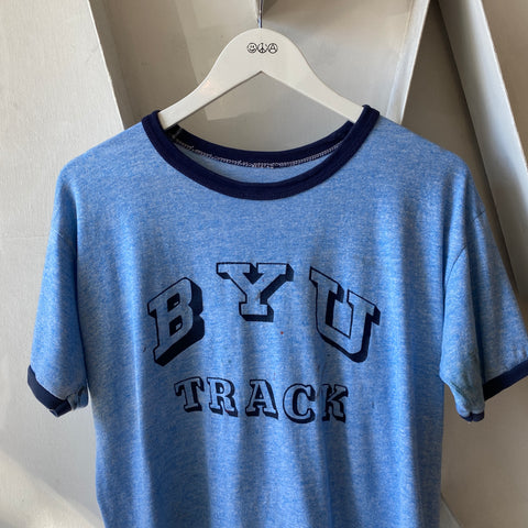 70's BYU Track Tee - Large