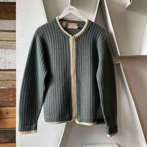 60’s Wool Zip Sweater - Medium