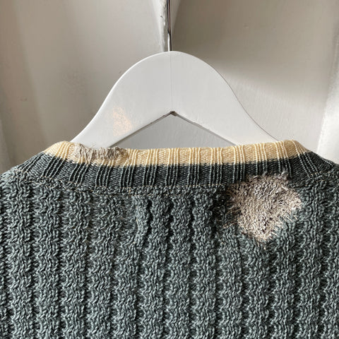 60’s Wool Zip Sweater - Medium
