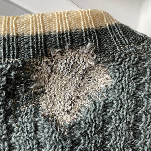60’s Wool Zip Sweater - Medium