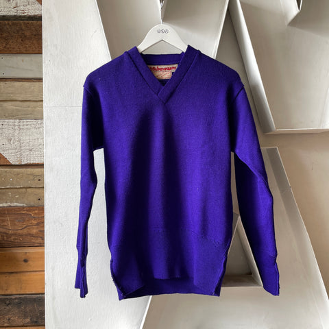 50’s Lasley Knitting Co Purple Varsity Sweater - Medium