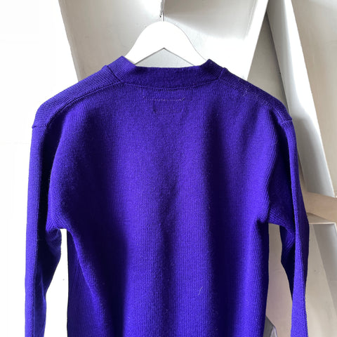 50’s Lasley Knitting Co Purple Varsity Sweater - Medium