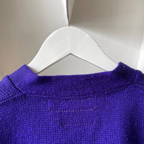 50’s Lasley Knitting Co Purple Varsity Sweater - Medium