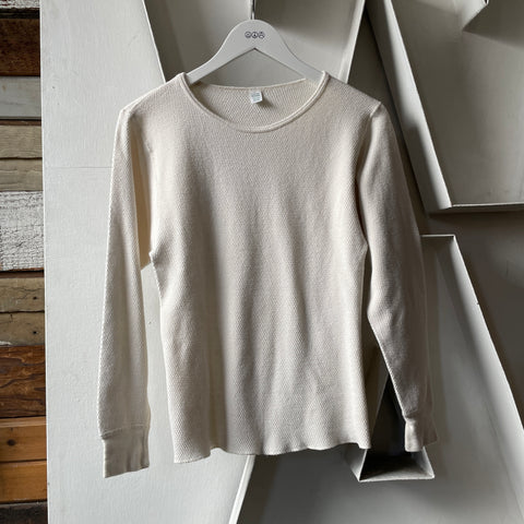 80’s Waffle Knit Thermal Tee - Large