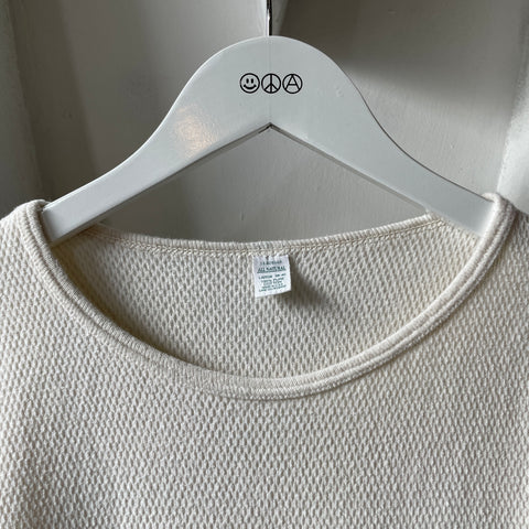 80’s Waffle Knit Thermal Tee - Large
