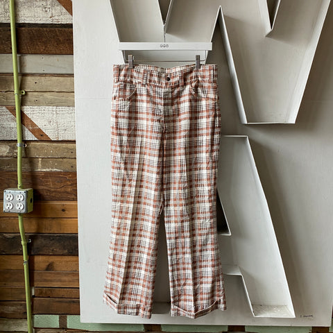 70’s K-Mart Plaid Trousers - 32” x 27”