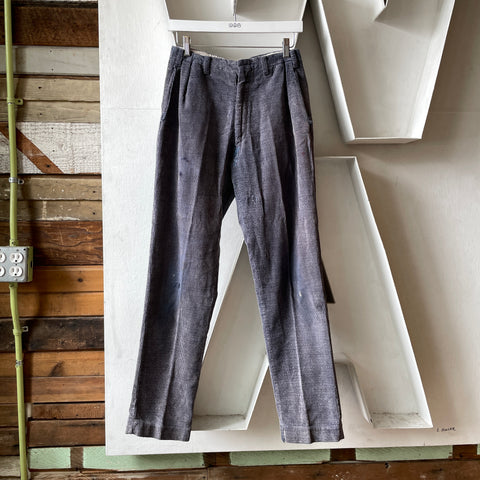 70’s Thrashed Pleated Cords - 27” x 30.5”