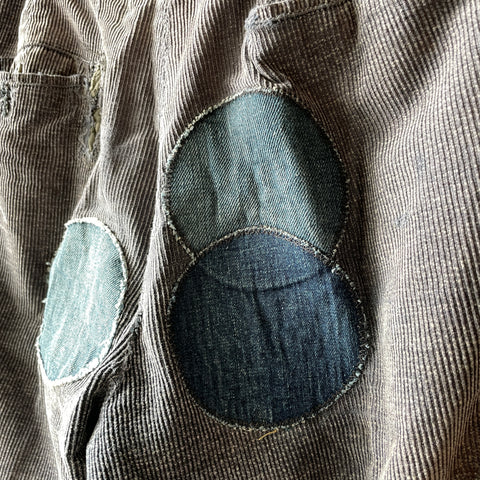 70’s Thrashed Pleated Cords - 27” x 30.5”