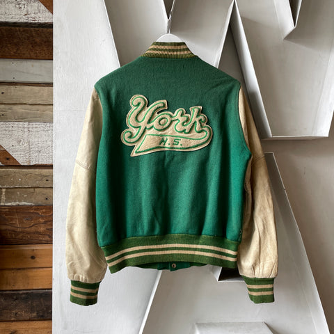 50’s Faded York H.S. Varsity Jacket - Medium