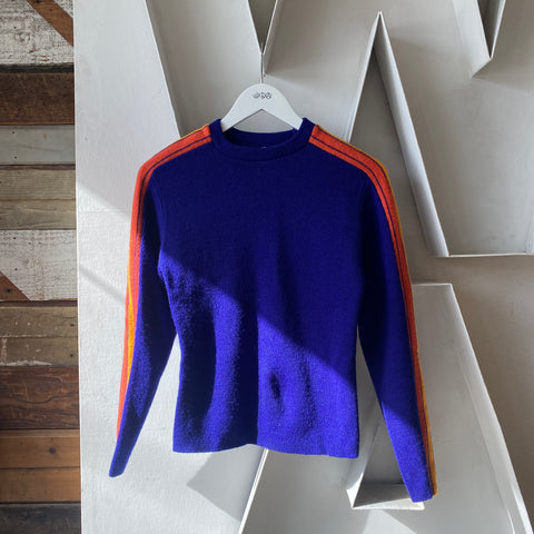 70's Striped Sweater - Small