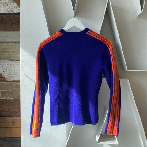 70's Striped Sweater - Small