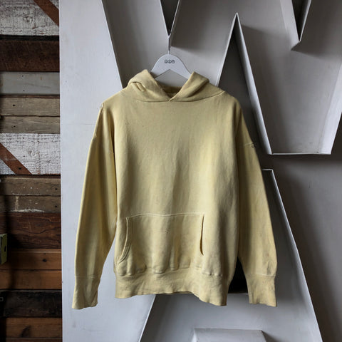 60s Yellow Hooded Sweatshirt - XL
