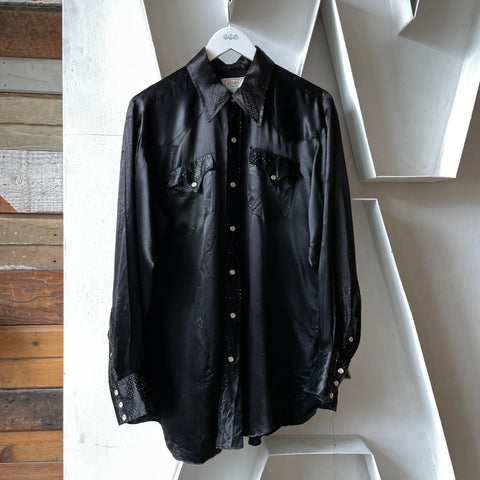 70’s Silk Western Shirt - XL