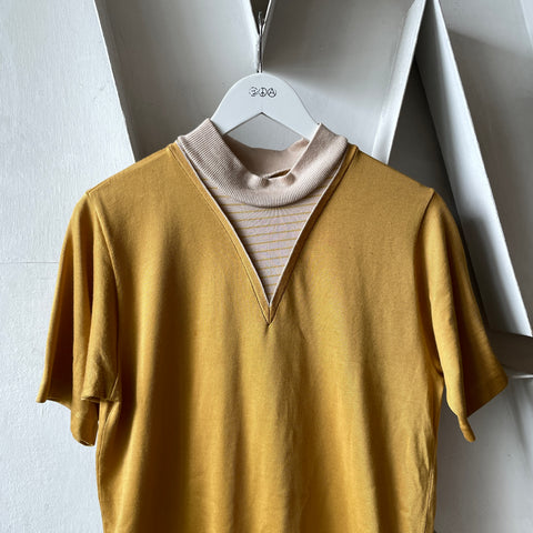60’s Mock Neck Poly Tee - Medium
