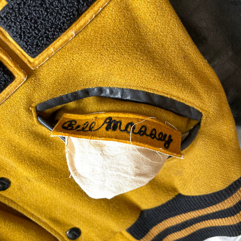 60’s Mustard Varsity Jacket -  Small