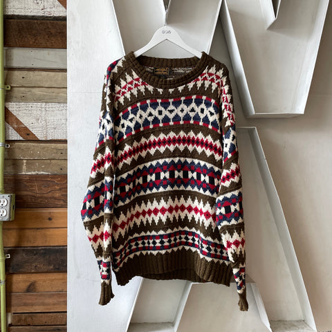90’s Eddie Bauer Cotton Sweater - Large