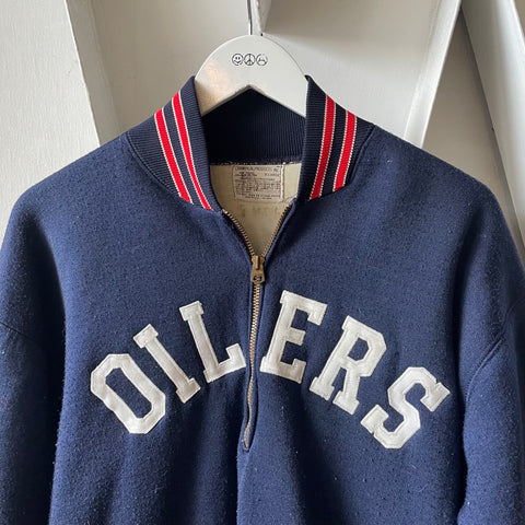 60’s Champion Quarter Zip Oilers Jacket - Medium