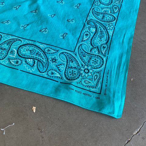 80's Teal Bandana - OS
