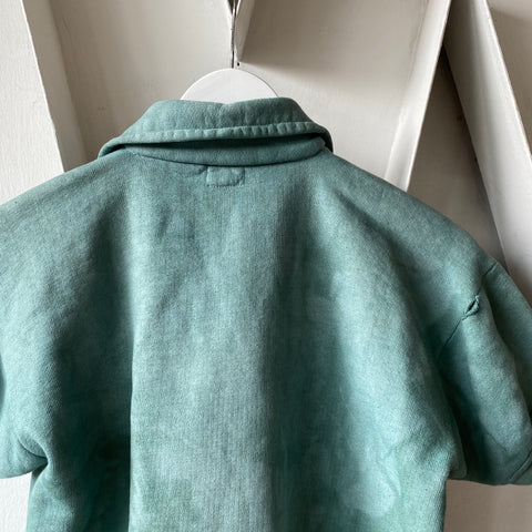 60's Short Sleeve Zip Up - Medium